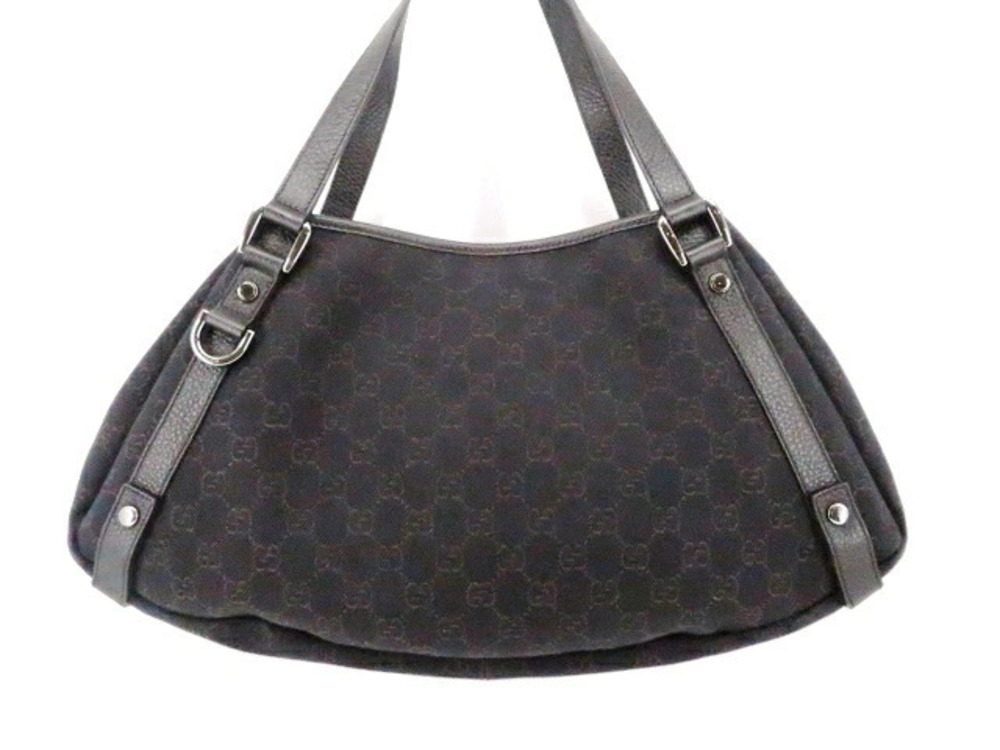 Gucci Shoulder Bag Canvas Calfskin